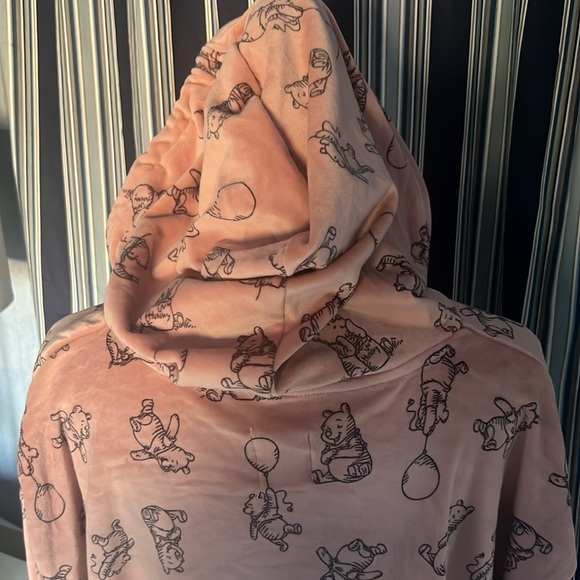 Brand new with tags Disney Winnie the Pooh pink velour cropped hoodie size lg. - Picture 6 of 6